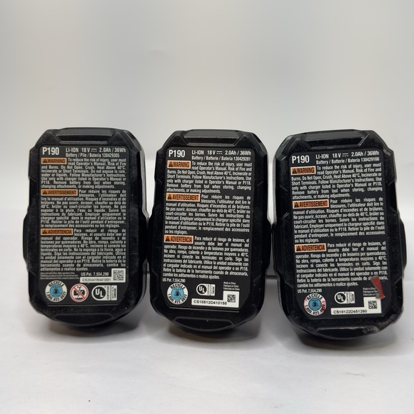 Ryobi 18volt Batteries P190 For Parts Not Working  Lot Of 3 - Picture 8 of 9